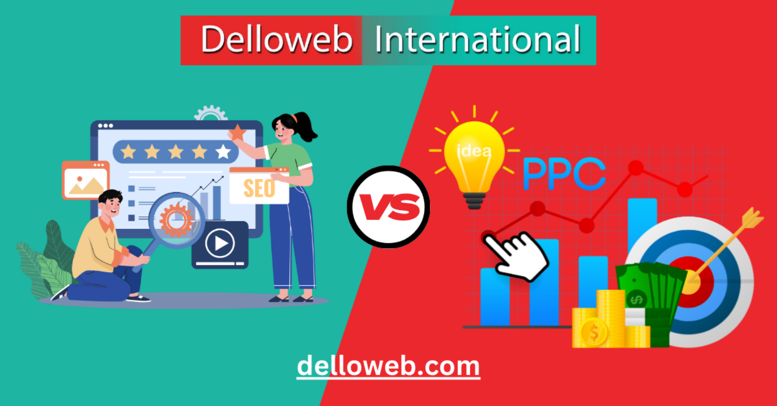 SEO and PPC Work Together in Digital Marketing By Delloweb International