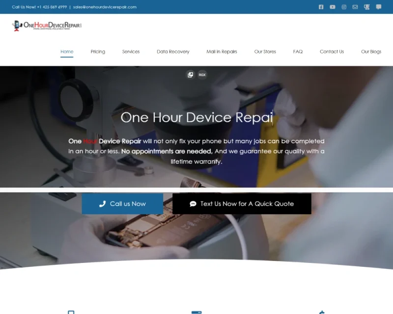 One Hour Device Repair Portfolio 1