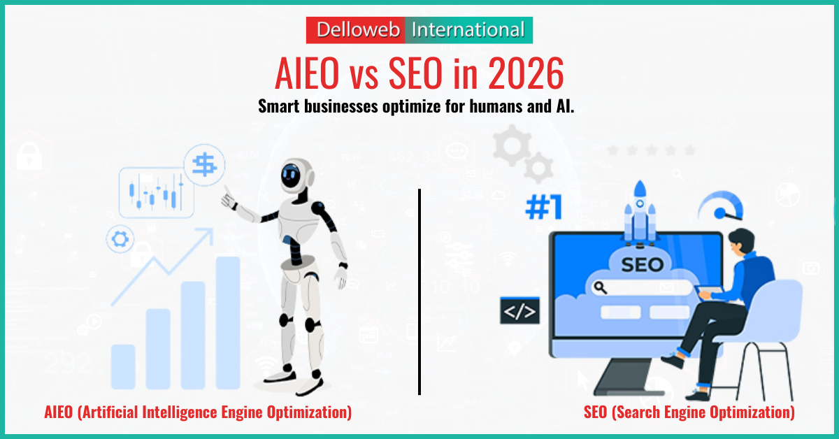 AIEO vs SEO in 2026 | Rank on Google & AI Search – Delloweb International