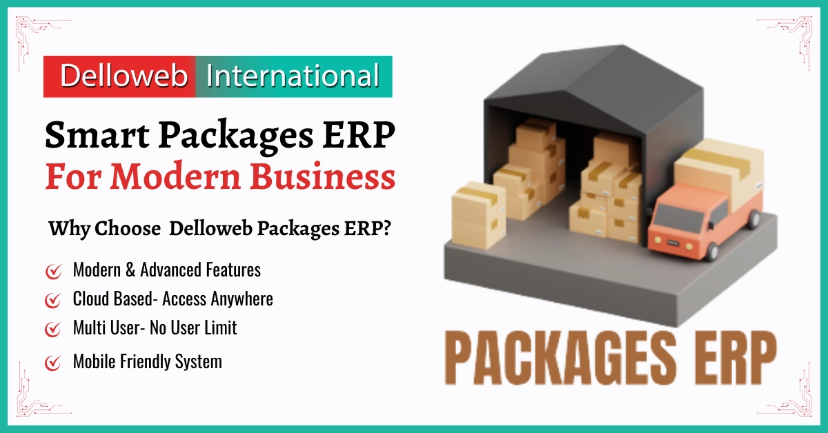 Manage your packaging business with Delloweb International Packages ERP. A complete all-in-one software solution for accounting, stock, HR, CRM, production, and more. Transform your packaging industry with real-time control, efficiency, and growth.
